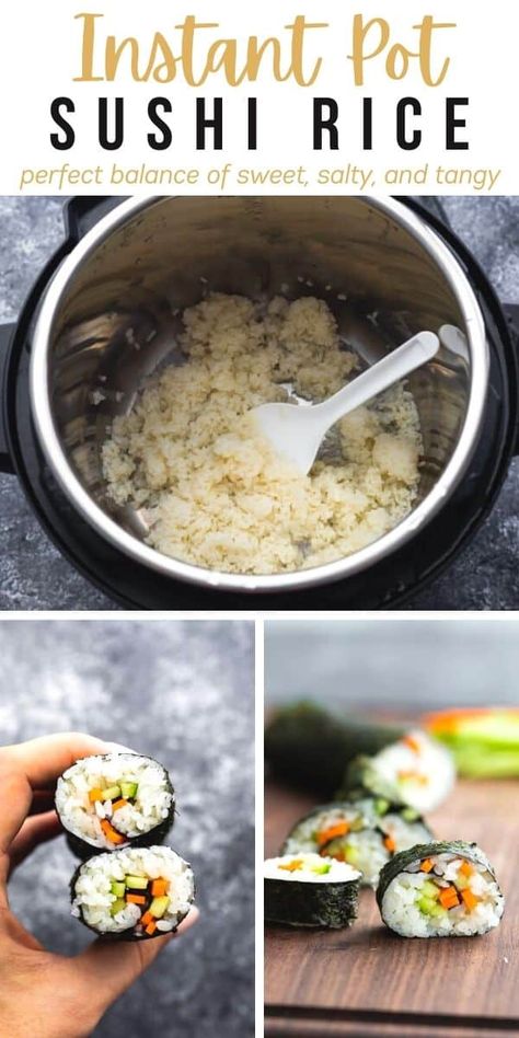 Sushi Hand Rolls, Instant Pot Sushi Rice, Saffron Recipes, Vegan Instant Pot Recipes, Poke Bowls, How To Make Sushi, Sushi Recipes, Sushi Rice, Instant Pot Pressure Cooker