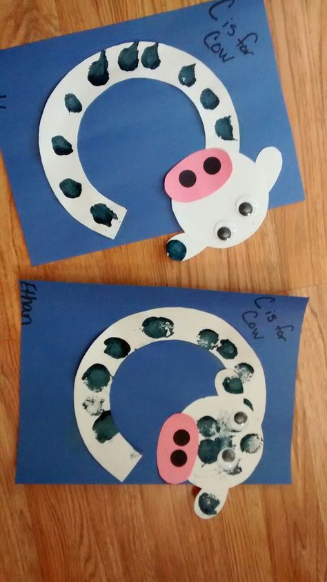 Letter C for cow Crafts For Letter C Preschool, Alphabet Letter Activities Preschool, C Is For Craft Preschool, The Letter C Activities For Preschool, Easy Letter B Crafts For Preschool, B Projects For Preschool, C Craft For Preschool, C Art Preschool, C Week Preschool Activities