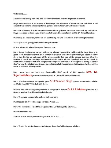 Anchoring script for school annual day    Anchoring script for school annual day Welcome Quotes For Guests In School, Teachers Day Anchoring Script, Quotes For Anchoring In English, School Assembly Script, Morning Assembly Anchoring Script, Freshers Day Anchoring Script, Anchoring Script For Annual Day, Anchoring Script In English For School Assembly, Welcome Speech For Event In School