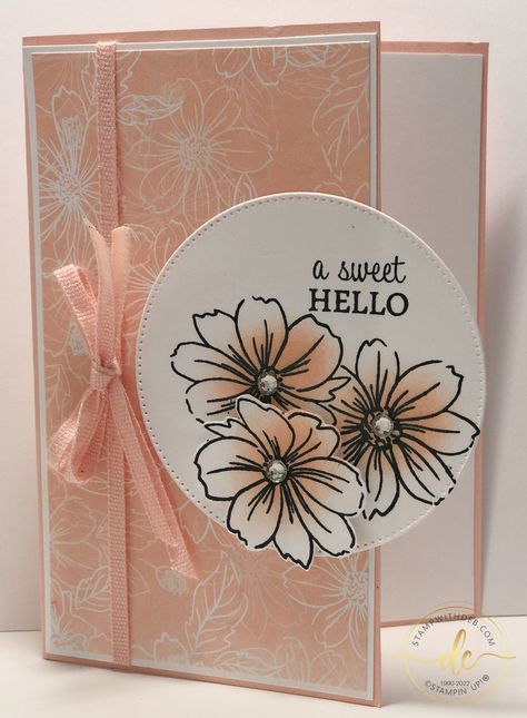 Su Clean And Simple Cards, Su Friendly Hello Cards, Happy Hello Cards, Friendly Hello Stampin Up Cards, Stampin Up Friendly Hello, Acrylic Painting Rocks, Plant Cards, Ladybug Wings, Tower Card