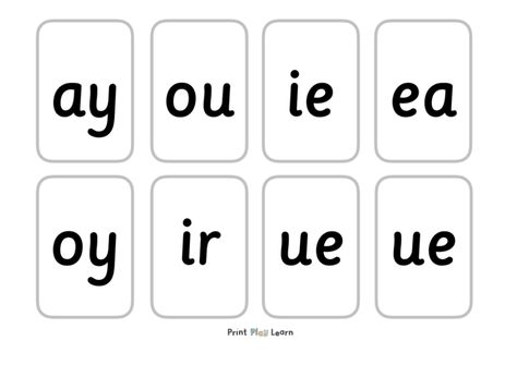 Phase 5 Phonics Flashcards - Printable Teaching Resources - Print Play Learn  Phase 5 Phonics Flashcards  Quick print reusable activity.  An Early Years (EYFS) and Primary School printable teaching resource.  Print Play Learn #phase5 #kidsflashcards Phase 5 Phonics, Phase 2 Phonics, Flash Card Template, Phonics Cards, Phonics Flashcards, Early Years Classroom, Kindergarten Learning Activities, Phonics Games, Jolly Phonics