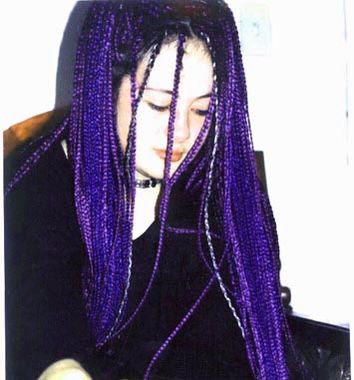 maria from vampirefreaks in 2000 Purple Mall Goth, Welwitschia Goth, Goth Braids, 2000 Goth, Mallgoth Aesthetic, 2000s Goth, Metal Goth, Goth Kids, Goth Subculture