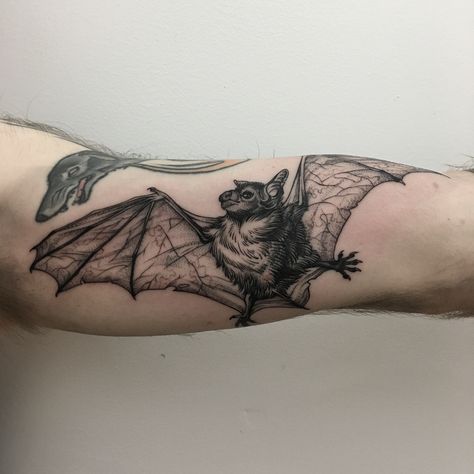 Tattoos Masculinas, Bats Tattoo Design, Nerdy Tattoos, Bat Tattoo, Tattoo Apprentice, Dot Work Tattoo, Wolf Tattoo, Aesthetic Tattoo, Tattoos Gallery