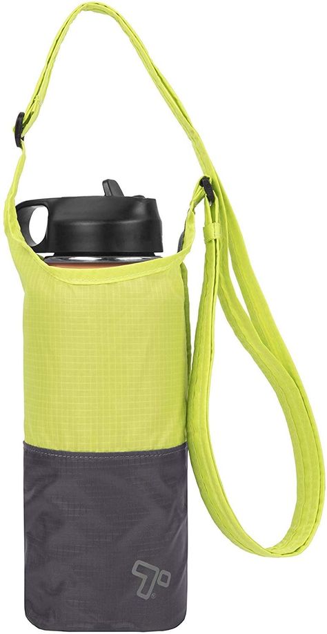 Arrives by Tue, Jan 9 Buy Travelon Packable Water Bottle Tote Sling, Lime/Gray, One Size at Walmart.com Water Bottle Sling, Bottle Sling, Tennis, Water Bottle, Textiles, Grey, Water