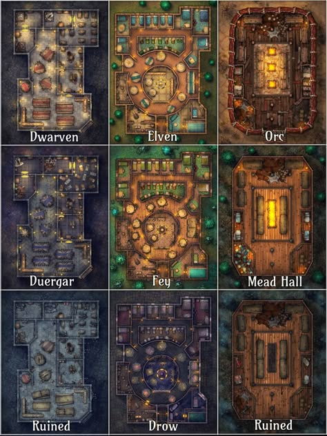 Dnd Interior Map, Dnd Dungeon Map Ideas, Dnd Train Map, D&d Tavern Map, Palworld Base Setup, Dnd Library Map, Library Battlemap, Dnd Tavern Map, Tavern Battlemap