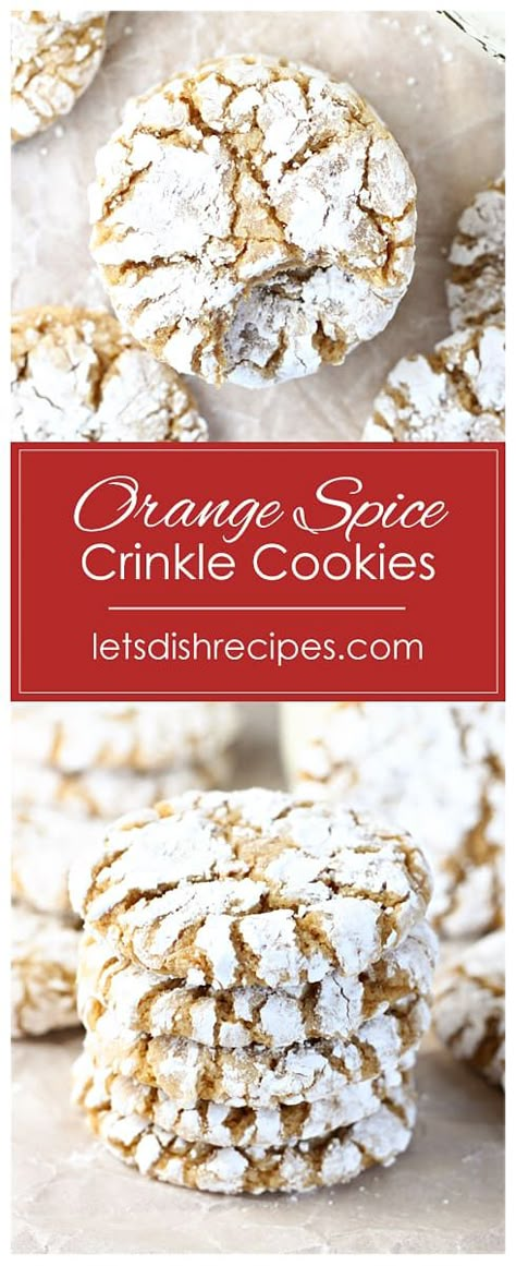 Cake Mix Orange Spice Crinkle Cookies Recipe -- With the help of a boxed cake mix, you can whip up a batch of these spiced, orange scented cookies in no time at all. Perfect for the busy holiday season! #cookies Box Spice Cake Mix Cookies, Spice Cake Cookies Recipe, Orange Cake Cookies, Orange Clove Cookies, Orange Crinkle Cookies, Orange Cake Mix Cookies, Spice Cake Cookies, Cake Mix Crinkle Cookies, Spice Cake Mix Cookies