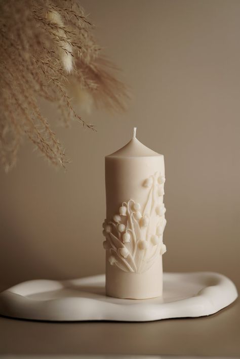 Cylinder Candles, Handcrafted Candles, Cute Candles, Candle Aesthetic, Candles Crafts, Unique Candles, Candle Styling, Designer Candles, Natural Wax