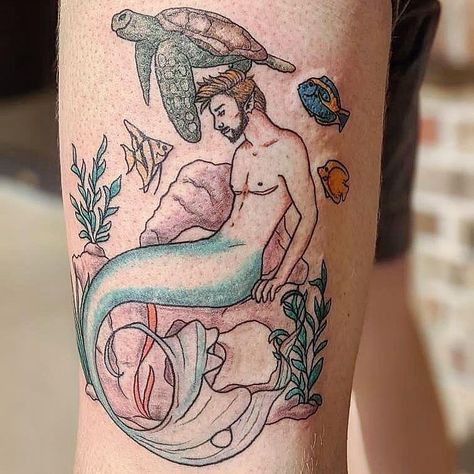 Trans Mermaid, Surgery Scar Tattoo, Trans Top Surgery Tattoos, Trans Tattoo Ideas, Merman Tattoo, Top Surgery Tattoo, Trans Tattoo, Owl Tattoo Drawings, Sketch Study