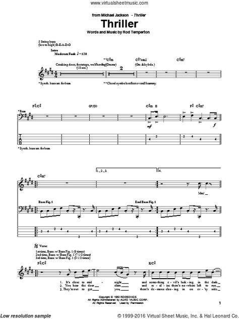 Bass Songs Tab, Bass Tablature, Bass Sheet Music, Short Scale Bass Guitar, Bass Guitar Sheet Music, Bass Tips, 5 String Bass Guitar, Musicman Stingray Bass Guitars, Michael Jackson Thriller