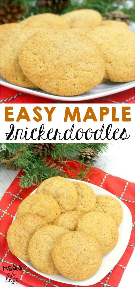 We love the flavor of maple and decided to add some to our traditional snickerdoodle recipe and the results were amazing! This Maple Snickerdoodles Cookie Recipe is the perfect recipe for a holiday cookie exchange. Pie Crust Cookies Easy, Maple Snickerdoodles, Best Snickerdoodle Cookies, Simple Cookie, Decadent Chocolate Desserts, Snickerdoodle Recipe, Holiday Cookie Exchange, Snickerdoodle Cookies, Easy Chocolate Chip Cookies