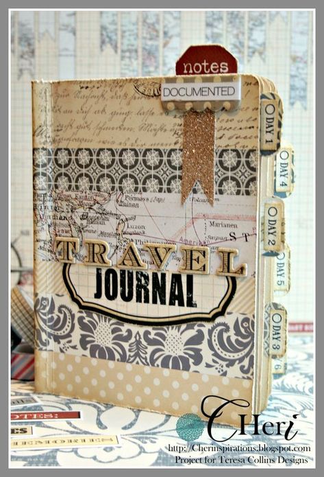 Vacation Journal, Teresa Collins, Smash Journal, Travel Album, Scrap Album, Journal Book, Mini Journal, Mini Scrapbook, Mini Scrapbook Albums