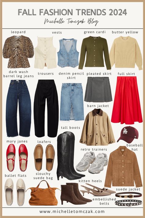 Fall Skirt Outfits 2024, Wardrobe Outfits Ideas, Dress With Loafers Outfit, Slouchy Bags, Embellished Belts, Fall Denim Trends, Autumn Capsule Wardrobe, Green Butter, Red Loafers