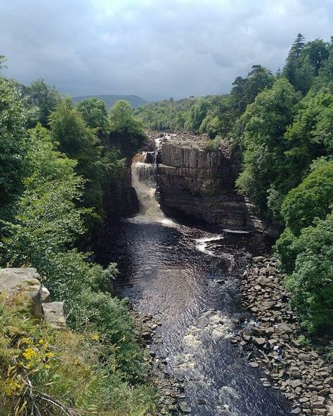 High Force waterfall, North Pennines. Uk Waterfalls, Regency Picnic, North Pennines, British Landscape, Waterfall Pictures, Lake District National Park, Chasing Waterfalls, Beautiful Scenes, Water Falls