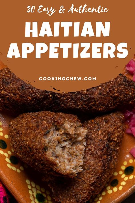 Haitian Accra Recipe, Haitian Recipes Authentic, Easy Haitian Food Recipes, Haitian Wedding Food, Haitian Vegan Recipes, Haitian Appetizers, Haitian Appetizers For Party, Haitian Party Food, Haitian Pizza