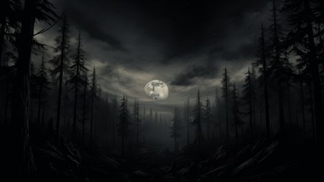 Dark Desktop Backgrounds, Desktop Bg, Moonlit Forest, Dark Forest Aesthetic, Bird Artists, Youtube Banner Backgrounds, Dark Red Wallpaper, Windows Wallpaper, Night Forest