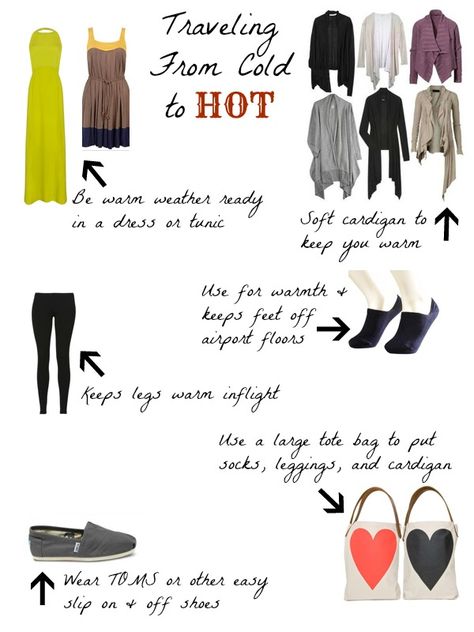 What to Wear: When Traveling from Cold to Hot Cold Cruise Outfits, Airport Outfit Hot Weather, Cold To Hot Travel Outfit, Travel Outfit Cold To Hot Weather, What To Wear To Airport Travel Outfit, Vacation Travel Hats With Upf 50+, What To Wear To The Beach When Its Cold, Airport Outfit Cold To Hot Travel Style, Moisture-wicking Swimwear For Beach Season Vacation