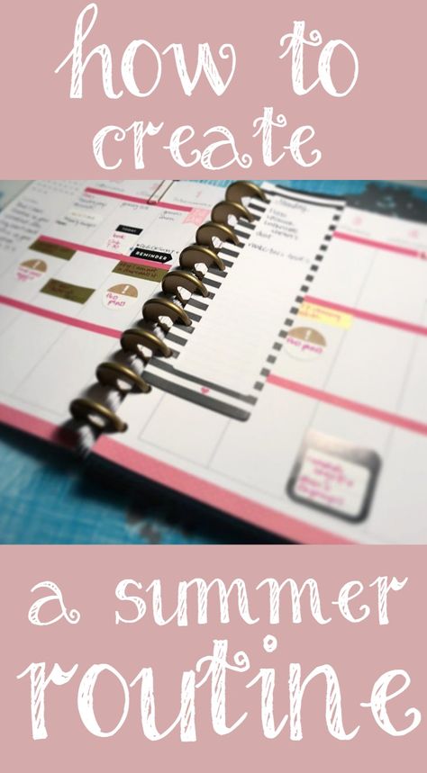 How To Create A Summer Routine - Tips for Moms, Teachers or Students! Study Summer, My Daily Schedule, Busy Mom Planner, Parenting Printables, Summer Routine, Organizing Time Management, My Surroundings, Summer Study, Summer Schedule