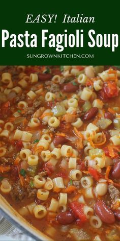 Pasta Fagioli Soup Recipe, Pasta Fagioli Soup, Fagioli Soup, Pasta Fagioli, Meal Prep Healthy, Homemade Soup Recipe, Italian Soup, Bean Soup Recipes, Comfort Soup