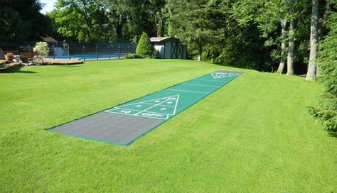 VersaCourt | Outdoor Shuffleboard Courts & DIY Shuffleboard Court Kits Shuffleboard Diy, Shuffleboard Court, Outdoor Shuffleboard, Turf Backyard, Shuffle Board, Outdoor Basketball Court, Diy Yard Games, Indoor Basketball Court, Basketball Courts