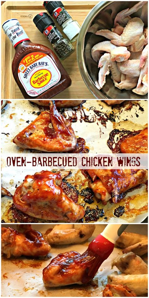 Chicken Wings Recipe Oven, Oven Barbecue Chicken, Baked Bbq Chicken Wings, Bbq Chicken Wings Recipe, Oven Chicken Wings, Barbecue Chicken Wings, Baked Chicken Wings Oven, Wings In The Oven, Dinner Family