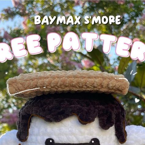 Monarch Crochet Pattern, Disney Crochet Free Pattern, Crochet Jumbo Amigurumi, S'more Crochet Pattern, Mushroom Boi Crochet Pattern Free, Crochet Baymax Pattern Free, Crochet Smores Pattern Free, Baymax Crochet Pattern Free, Crochet Smores