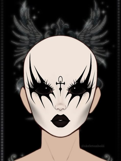 Makeup Drawing Ideas, Goth Drag Makeup, Gothic Makeup Tutorial, Trad Goth Makeup, Halloween Makeup Witch, Goth Makeup Tutorial, Goth Eye Makeup, Welcome To The Dark Side, Corpse Paint