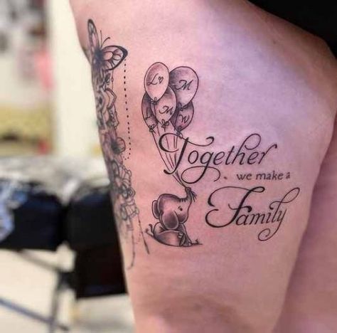 19 Family Elephant Tattoo Ideas: Symbolic Designs for a Lasting Tribute Elephant Tattoos Small Family, Elephant Tattoo Design For Women, Little Elephant Tattoos, Symbol For Family, Guide Tattoo, Family Sleeve Tattoo, Grandchildren Tattoos, Elephant Family Tattoo, Mandala Elephant Tattoo