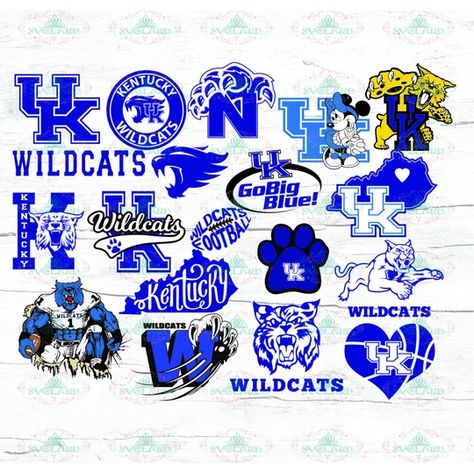 Wildcats Svg, Kentucky Wildcats Logo, Easy Tattoos, Hockey Svg, Kentucky Football, Basketball Decorations, Pto Ideas, Wildcats Logo, Basketball Memes