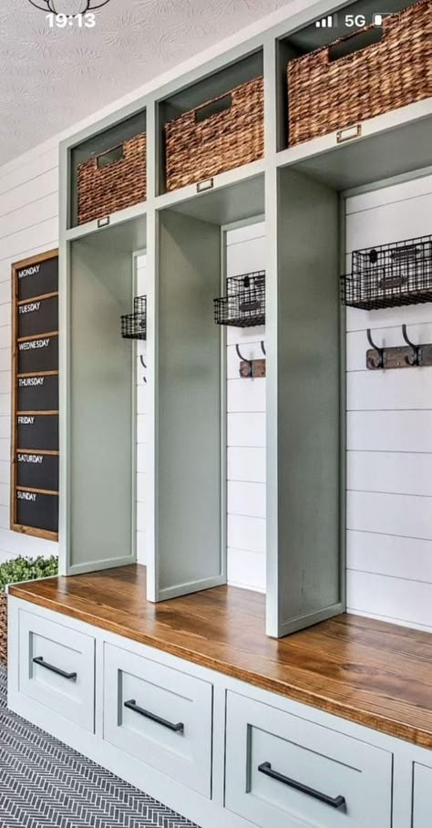 Breezeway Organization Ideas, Locker Room Entry Way, Laundry Room Plus Mud Room, Laundry Room Mud Room Half Bath Combo, Laundry Room Ideas Top Loader Layout With Sink, Breezeway Storage Ideas, Mud Locker Ideas, Open Locker Mudroom, Laundry Room Design Front Loaders On Pedestals