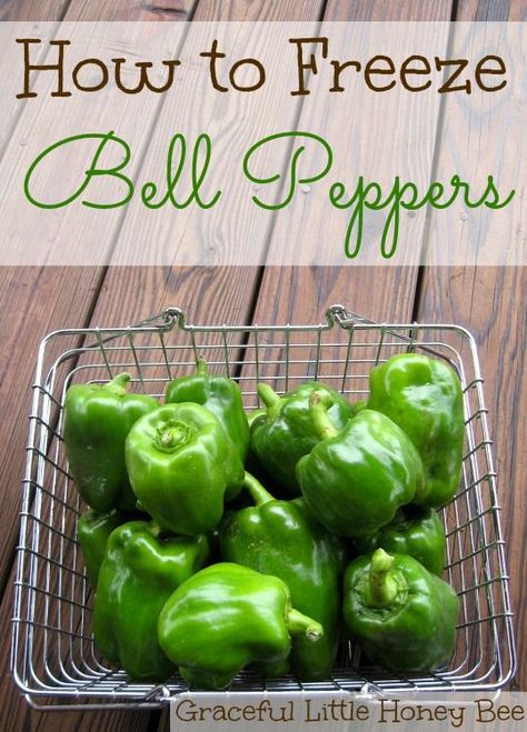 Freezing bell peppers is a fast and easy way to preserve the harvest. Plus, its great having them available year-round to toss into soups, omelets and casseroles whenever you need them. Freeze Bell Peppers, How To Freeze Celery, Freezing Bell Peppers, Freeze Food, Freezing Vegetables, Freezing Food, Freezer Food, Frozen Veggies, Freezer Cooking