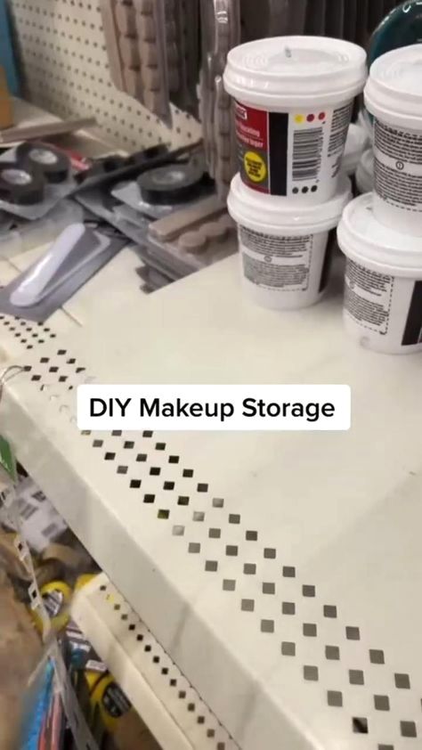 #storagehacks #bathroomstorage Diy Bathroom Makeup Storage, Makeup Organizer Ideas Bedroom, Diy Vanity Storage Ideas, Make Storage Ideas, Dollar Tree Ideas Organizations, Extra Storage Room Ideas, Make Up Organization Ideas Diy, How To Store Makeup In Bathroom, Diy Restroom Storage Ideas