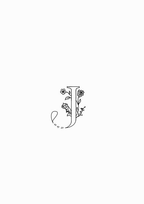 Letter J Tattoos For Women, J Rose Tattoo, Jeremiah Tattoo Name, Pb And J Tattoo, The Letter J Tattoo, Tiny J Tattoo, J Tatoos Initial, J Name Tattoo, Initial J Tattoo