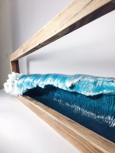 Waves Art, Surf Decor, Resin Art Painting, Resin Wall Art, Deco Originale, Epoxy Resin Wood, Epoxy Resin Art, Wave Art, Diy Resin Art