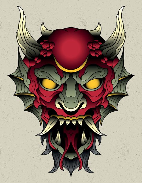 Neo Trad Tattoo Design, Traditional Tattoo Elements, Traditional Tattoo Machine, Traditional Tattoo Halloween, Demon Tattoos, Traditional Tattoo Filler, Traditional Tattoo Reference, Traditional Tattoo Outline, Arte Dark