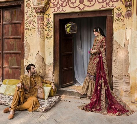 This HSY Bridal Couture is a celebration of our heritage and traditions. The collection takes you on a journey of the most skilled craftsmanship by our hardworking karigars who have painstakingly worked on combining the age-old techniques with our signature work. ✨ Bridal Dress Red, Hsy Bridal, Lehenga Kameez, Golden Lehenga, Pakistani Bridal Dress, Red Bridal Dress, Pakistani Fancy Dresses, Red Lehenga, Pakistani Bridal Dresses