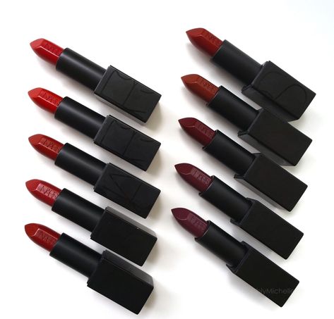 NARS Audacious lipstick – Bubbly Michelle Nars Audacious Lipstick Swatches, Lip Balm Packaging, Nars Audacious Lipstick, Lipstick Jungle, Nars Lipstick, Lipstick Swatches, Makeup Swatches, Lipstick Shades, Red Lipstick