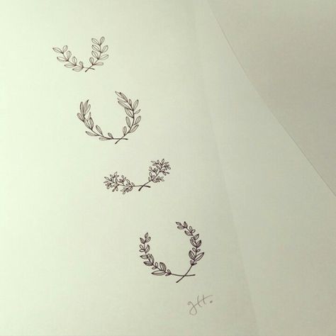 Laurels tattoo designs @ Instagram Wreath Wrist Tattoo, Laurel Wrist Tattoo, Crown Of Laurel Tattoo, Laurels Tattoo, Laurel Wreath Tattoo Wrist, Laurel Crown Tattoo, Laurel Leaf Crown Tattoo, Olive Wreath Tattoo, Fine Line Wreath Tattoo