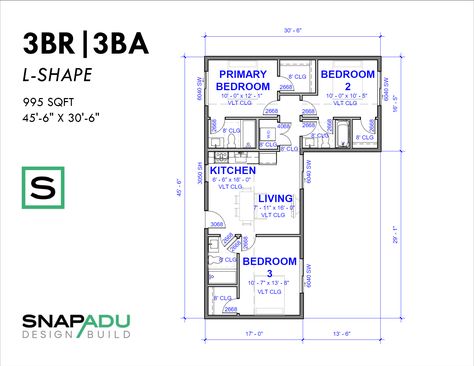 3 Bedroom Adu Plans, Flat Plan 3 Bedroom, 3 Bedroom L Shaped House Plans, 3 Bedroom Adu, L Shaped Apartment Layout, L Shaped House Plans Small 3 Bedroom, L Shaped Homes Plans, Tiny House 3 Bedroom, 2 Bedroom Apartment Floor Plan