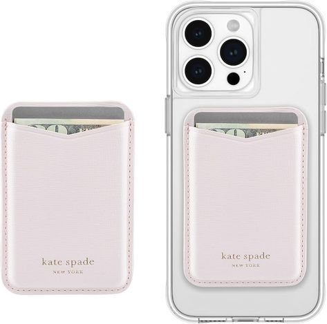 Amazon.com: Kate Spade New York Magnetic Wallet/Card Holder - Compatible with MagSafe Phones and Cases - Pale Dogwood : Cell Phones & Accessories Pale Dogwood, Holder For Phone, Dream Home Office, Spade Card, Amazon Card, Kate Spade Card Holder, Holder Phone, Wallet Card, Everyday Carry