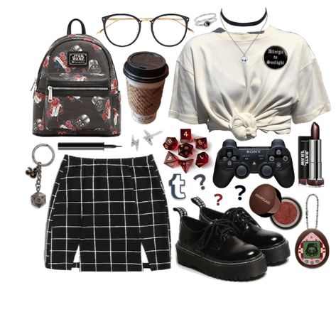 Geek Outfits Aesthetic, Geek Aesthetic Outfit, Tommy Eaton, Emilie Agreste, Geek Girl Fashion, Geek Outfit, Gamer Girl Outfit, Geek Chic Outfits, General Outfit