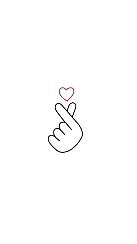 finger heart, love, korea, kpop, korean, culture, friends, illustration, tshirt, wall art, print, minimal Korean Things To Draw, Cute Best Friend Doodles, Cute Doodles For Best Friends, Heart Doodles Simple, Korean Culture Art, Draw Minimal, Hand Poetry, Minimal Stickers, Illustration Tshirt