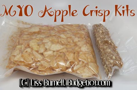 Make your own Apple Crisp Kits for fast dessert anytime! (Click on photo for recipe and directions) Apple Crisp Dessert, Homemade Apple Crisp, Apple Crisp Topping, Crisp Desserts, Fast Desserts, Freezing Apples, Apple Crisp Easy, Apple Crisp Recipes, Food Saver