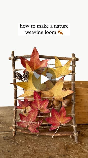 Stick Weaving, Nature Weaving, Pumpkin Fairy House, Diy Kite, Diy Wool Felt, Felted Acorns, Weaving Looms, Diy Wool, Weaving Projects