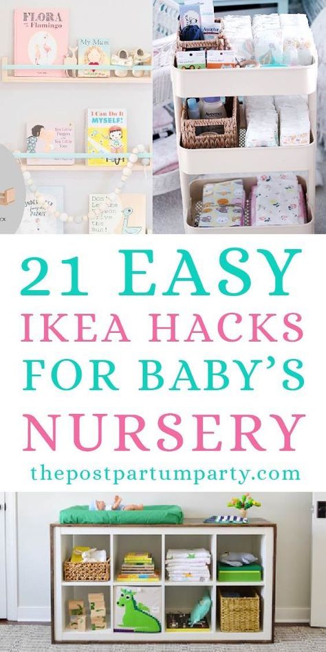 21 Gorgeous IKEA Nursery Hacks - Get ideas for your nursery using these IKEA hacks. Includes storage and organization hacks for dressers, book shelves, closets, small spaces, decor pieces, crib, and other furniture so you can make a budget friendly nursery look amazing for your baby boy or girl #ikea #ikeanursery #ikeahacks Ikea Decor Hacks, Ikea Nursery Hack, Gorgeous Nursery, Nursery Hacks, Ikea Baby, Nursery Rocker, Best Ikea Hacks, Ikea Desk Hack, Ikea Sofas