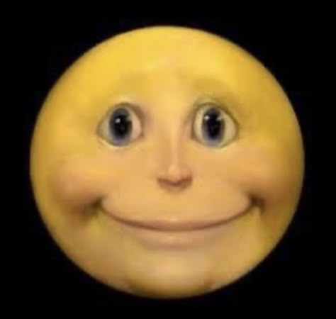 Moon Emoji, Smiley, The Moon, Moon, Yellow, Black