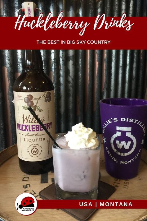 The best huckleberry drinks in Montana. Includes huckleberry drink recipes and recommendations on where to order huckleberry drinks in Ennis, Kalispell, Bozeman, Billings, and Missoula, Montana. #montana #us #usa #ustravel Cocktails With Huckleberry Vodka, 44 North Huckleberry Vodka Drinks, Huckleberry Alcohol Drinks, Huckleberry Moonshine Recipe, Huckleberry Margarita Recipe, Huckleberry Liqueur Recipes, Huckleberry Vodka Drinks Recipes, Huckleberry Cocktails, Huckleberry Vodka Drinks