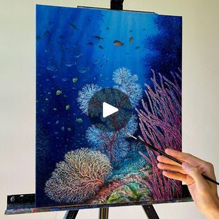 868K views · 27K reactions | Colorful Underwater Acrylic Painting 🐠 | Colorful Underwater Acrylic Painting 🐠 #art #painting #acrylicpainting | By Feliks K | Facebook Underwater Art Painting, Underwater Acrylic Painting, Acrylic Painting Colorful, Underwater Art, Artwork Ideas, Underwater World, Painting Art, Abstract Art Painting, Nepal