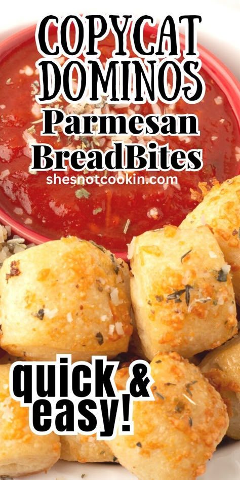 Parmesan bread bites on a white plate with sauce. Parmesan Bread Bites Recipe, Crowd Finger Foods, Parmesan Bread Bites, Bread Bites Recipe, Inexpensive Appetizers, Best Finger Foods, Potluck Meals, Bread Bites, Store Bought Pizza Dough