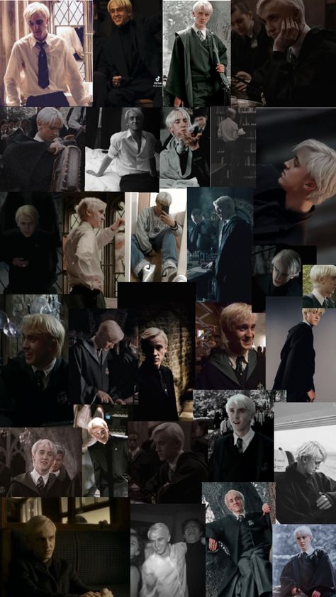 Aesthetic Draco Malfoy collage wallpaper Draco Malfoy Collage Wallpaper, Draco Malfoy Collage, Malfoy Aesthetic Wallpaper, Draco Malfoy Aesthetic Wallpaper, Aesthetic Draco Malfoy, Draco Malfoy Wallpaper, Slytherin Draco, Blonde Baby Boy, Malfoy Fanart