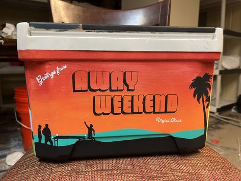 #formalcooler #awayweekend #fratformal Beach Frat Cooler, Frat Formal, Formal Cooler Ideas, Formal Cooler, Cooler Ideas, Frat Coolers, Virginia Beach, Coolers, Casino